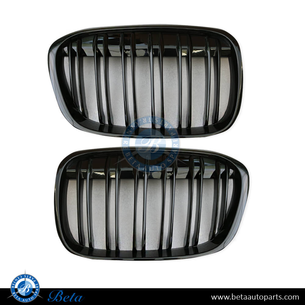 Radiator Grille 1 Line Gloss Black color for BMW X1 F48 2016-Up models, Part Number 51117383363/51117383364 Radiator Grille 1 Line Gloss Black color for BMW X1 F48 2016-Up models, Part Number 51117383363/51117383364